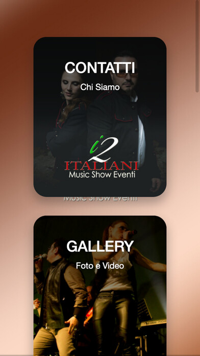 Emulate iPhone app I2italiani music show eventi using MyAndroid Emulate iPhone app I2italiani music show eventi using MyAndroid