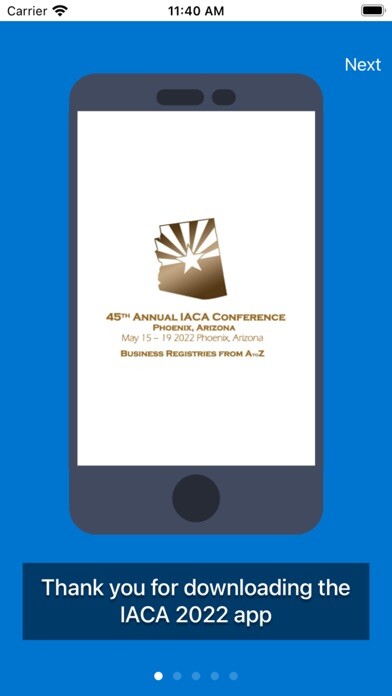 Emulate iPhone app IACA 2022 - Phoenix using MyAndroid