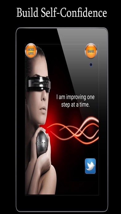 Emulate iPhone app iAffirmations Self Confidence using MyAndroid