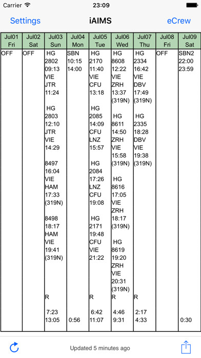 Emulate iPhone app iAIMS Crew Roster Viewer using MyAndroid Emulate iPhone app iAIMS Crew Roster Viewer using MyAndroid
