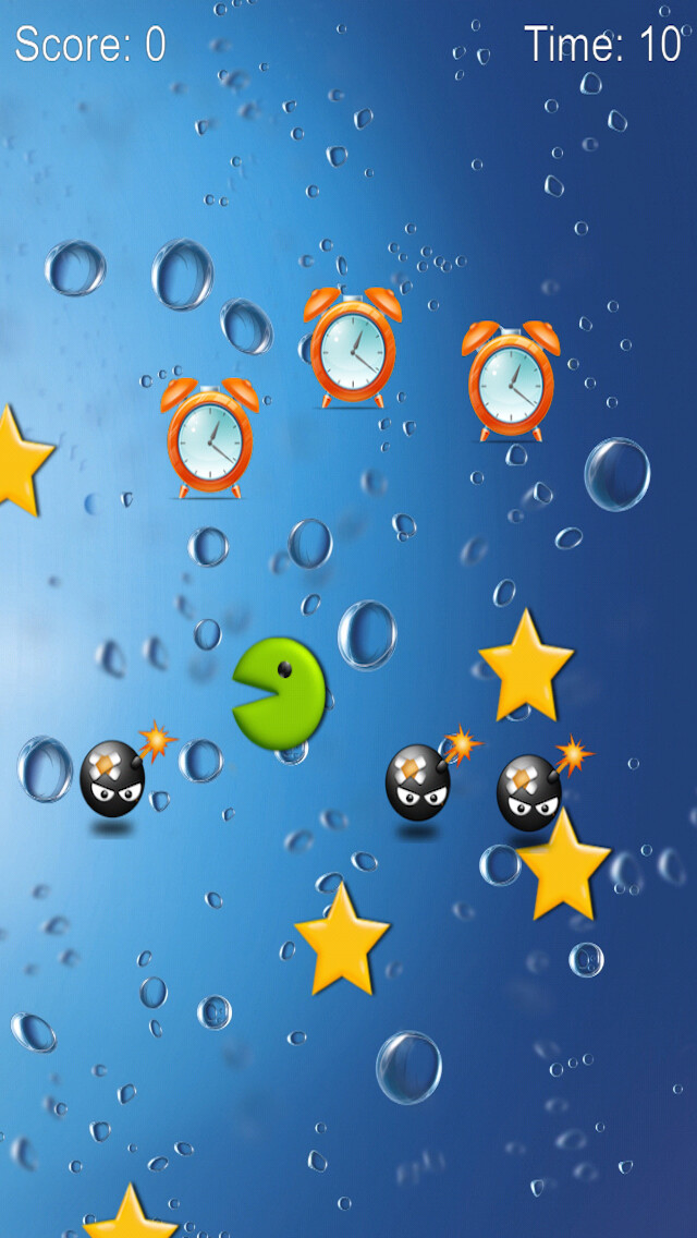 Emulate iPhone app I Am Hungry - Feed Little Monster Free using MyAndroid