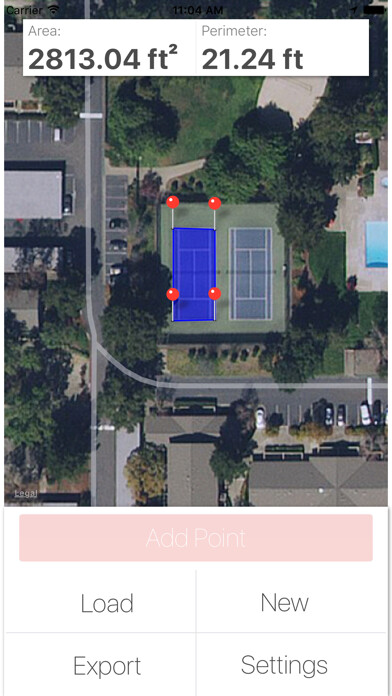 Emulate iPhone app i Area Calc using MyAndroid