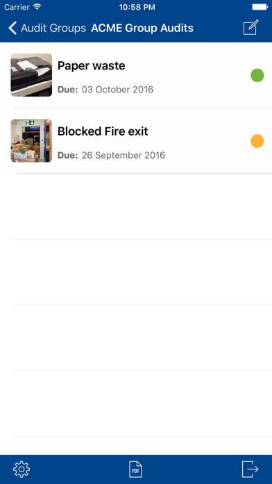 Emulate iPhone app iAudit - Health & Safety Audit using MyAndroid