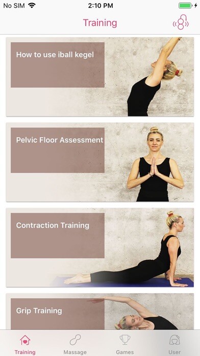 Emulate iPhone app iball-Kegel exercise using MyAndroid