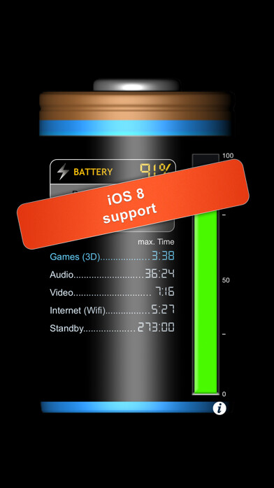 Emulate iPhone app iBattery Pro - Battery status and maintenance using MyAndroid Emulate iPhone app iBattery Pro - Battery status and maintenance using MyAndroid