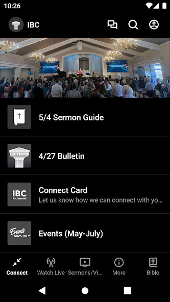 Emulate iPhone app IBC Richmond using MyAndroid