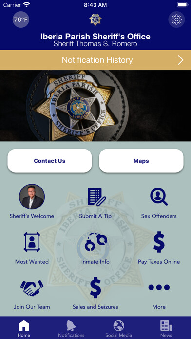 Emulate iPhone app Iberia Parish Sheriff using MyAndroid Emulate iPhone app Iberia Parish Sheriff using MyAndroid