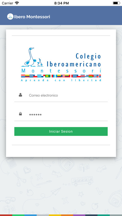 Emulate iPhone app Ibero Montessori using MyAndroid
