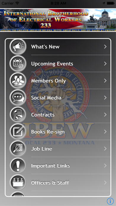 Emulate iPhone app IBEW 233 using MyAndroid