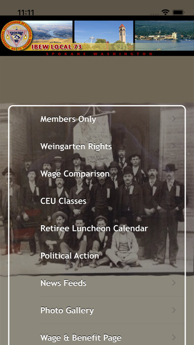 Emulate iPhone app IBEW 73 using MyAndroid