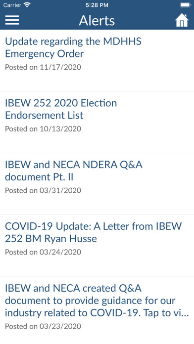 Emulate iPhone app IBEW Local 252 using MyAndroid