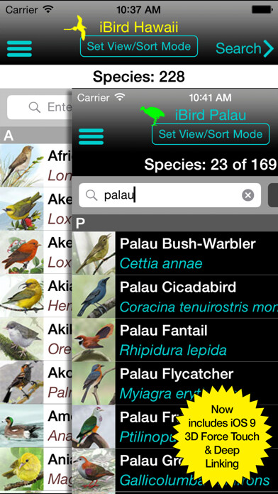 Emulate iPhone app iBird Hawaii & Palau Guide using MyAndroid Emulate iPhone app iBird Hawaii & Palau Guide using MyAndroid
