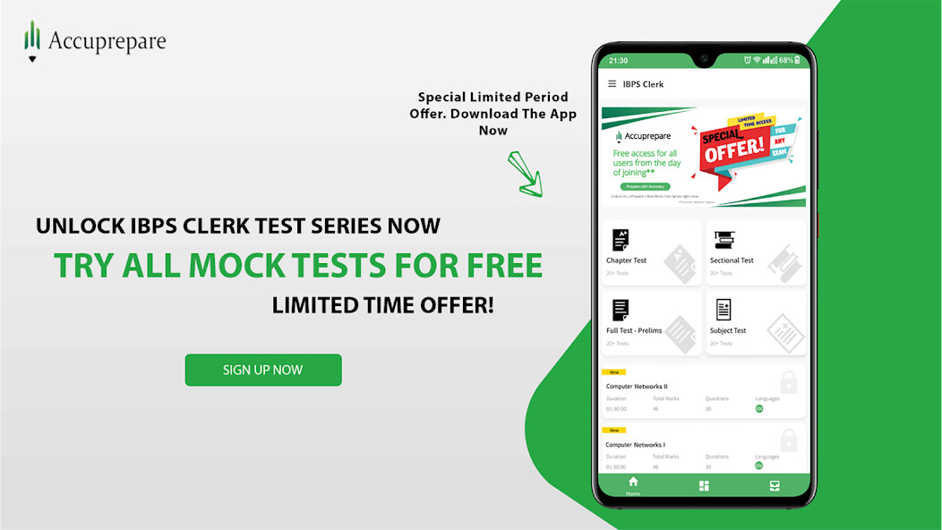 Run android online APK IBPS Clerk Exam: Mock Tests from MyAndroid or emulate IBPS Clerk Exam: Mock Tests using MyAndroid