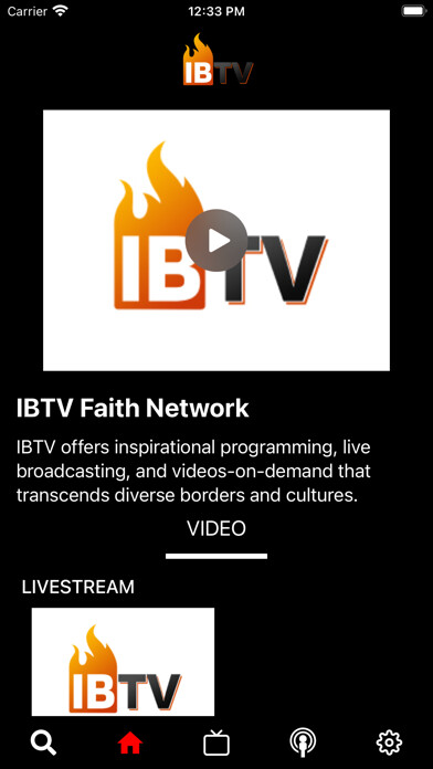 Emulate iPhone app IBTV Faith Network using MyAndroid