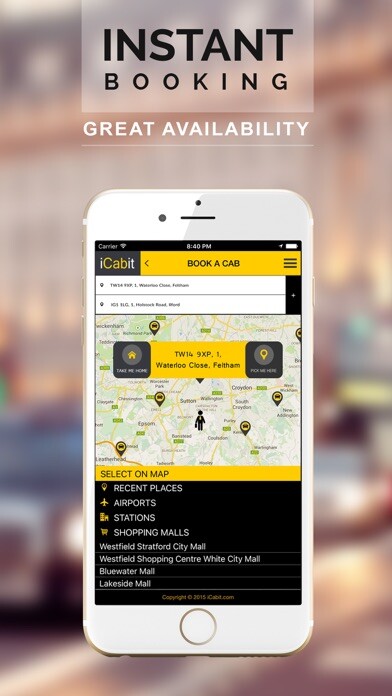 Emulate iPhone app iCabit - Compare and Book Local Cab in London using MyAndroid Emulate iPhone app iCabit - Compare and Book Local Cab in London using MyAndroid