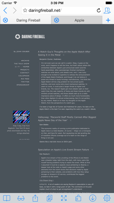 Emulate iPhone app iCab Mobile (Web Browser) using MyAndroid
