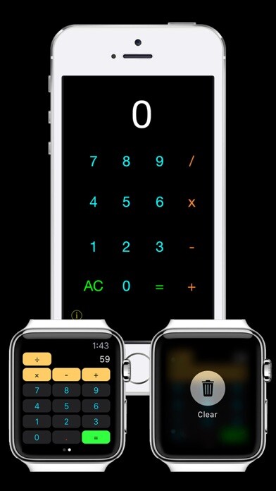 Emulate iPhone app iCalculator - Calculator for Apple Watch using MyAndroid Emulate iPhone app iCalculator - Calculator for Apple Watch using MyAndroid