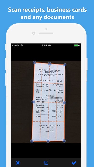 Emulate iPhone app iCapture: Document Scanner using MyAndroid