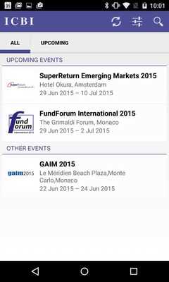 Emulate Android APK ICBI Events