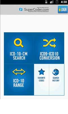 Emulate Android APK ICD-10 Search