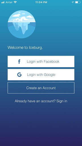 Run android online APK Iceburg App from MyAndroid or emulate Iceburg App using MyAndroid