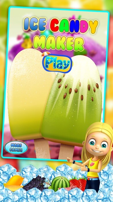 Emulate iPhone app Ice candy fever cooking game - Cool Kids Food Chef using MyAndroid