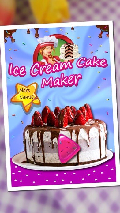 Emulate iPhone app Ice Cream Cake Maker - A Frozen food fever & happy chef cooking game using MyAndroid