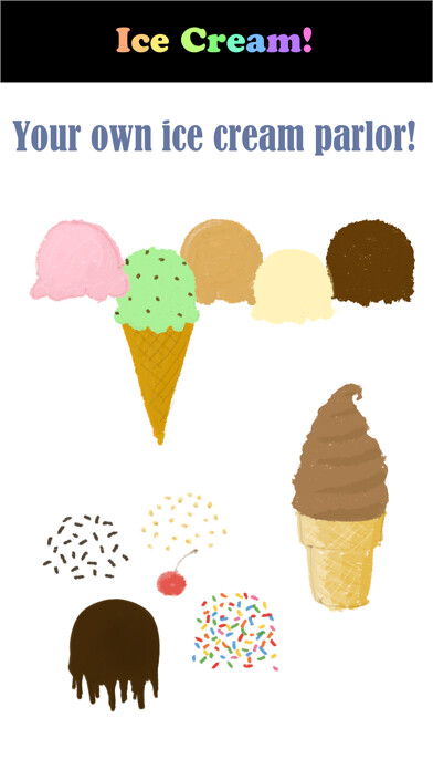 Emulate iPhone app Ice Cream Cone Stickers! using MyAndroid Emulate iPhone app Ice Cream Cone Stickers! using MyAndroid