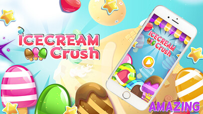 Emulate iPhone app Icecream crush Games - Kids Ice Cream Food match FREE using MyAndroid