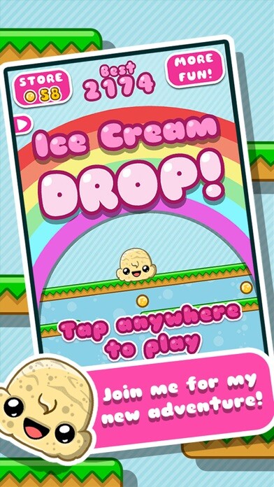 Emulate iPhone app Ice Cream Drop using MyAndroid