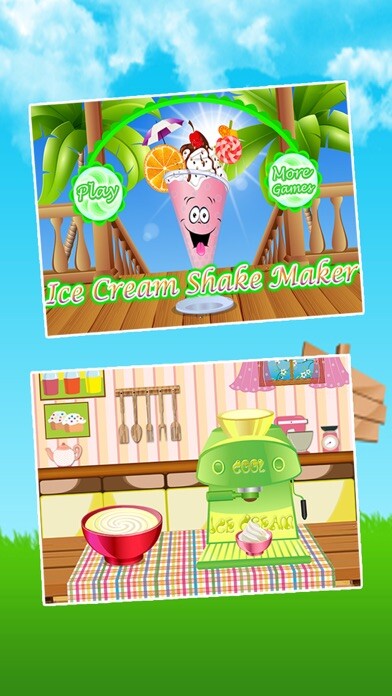 Emulate iPhone app Icecream Shake Maker Game Crazy Chef using MyAndroid