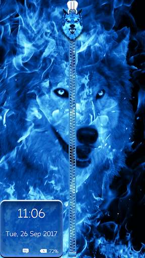 Emulate Android APK Ice Fire Wolf Lock Screen Zipper