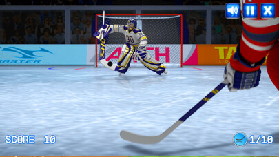 Emulate iPhone app Ice Hockey shoot using MyAndroid