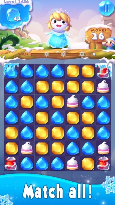 Emulate iPhone app Ice Jewel Match using MyAndroid