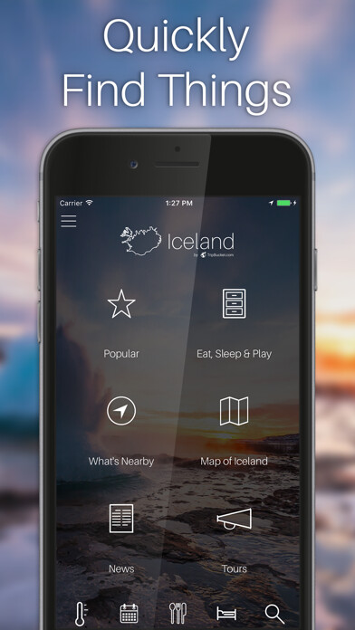 Emulate iPhone app Iceland Travel by TripBucket using MyAndroid