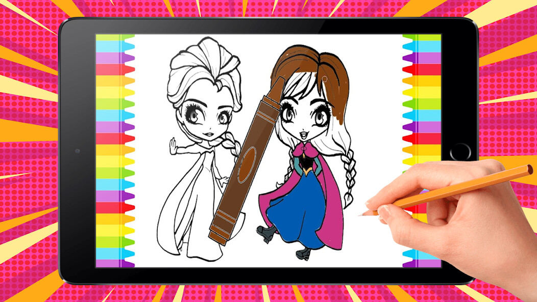 Run android online APK Ice Princess Coloring Pages from MyAndroid or emulate Ice Princess Coloring Pages using MyAndroid