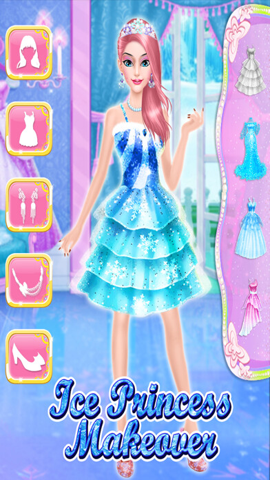 Emulate iPhone app Ice Queen Salon - girls makeover games using MyAndroid
