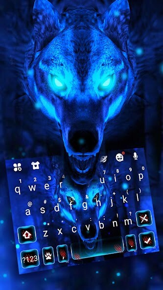 Emulate Android APK Ice Wolf 3D Keyboard Theme