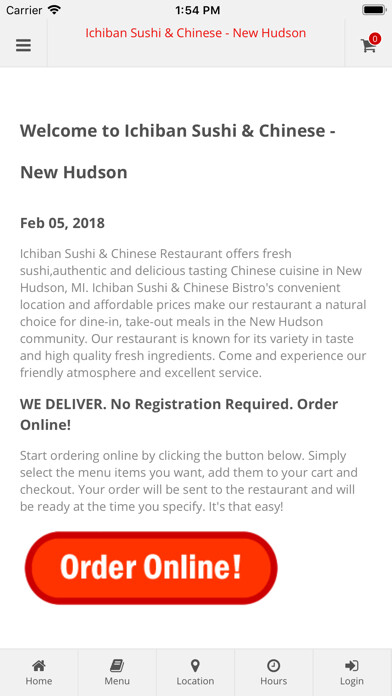 Emulate iPhone app Ichiban Sushi New Hudson using MyAndroid Emulate iPhone app Ichiban Sushi New Hudson using MyAndroid