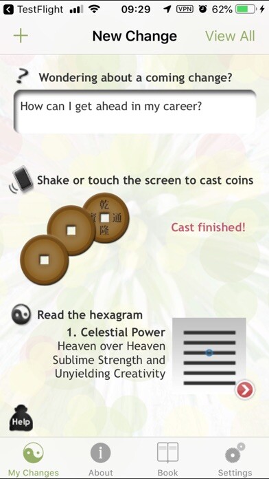 Emulate iPhone app iChing Pocket App of Wisdom using MyAndroid Emulate iPhone app iChing Pocket App of Wisdom using MyAndroid