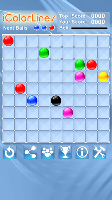 Emulate iPhone app i Color Lines Game using MyAndroid