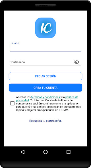 Run android online APK iComm from MyAndroid or emulate iComm using MyAndroid