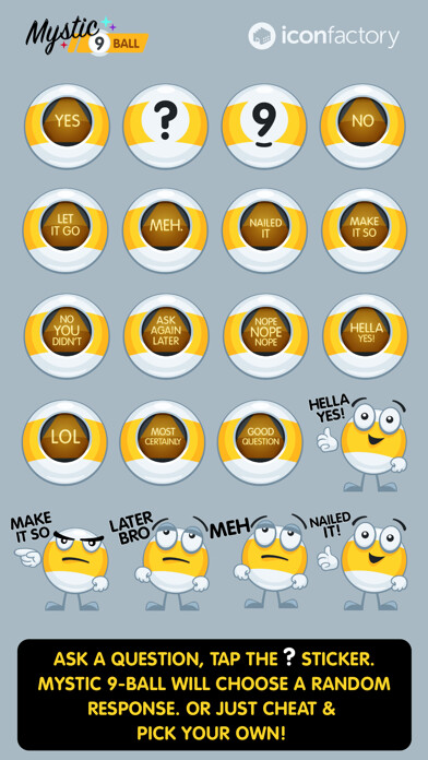 Emulate iPhone app Iconfactory Mystic 9-Ball using MyAndroid