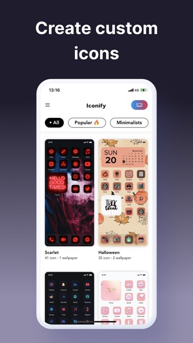 Emulate iPhone app Iconify - Custom Icons Themes using MyAndroid Emulate iPhone app Iconify - Custom Icons Themes using MyAndroid