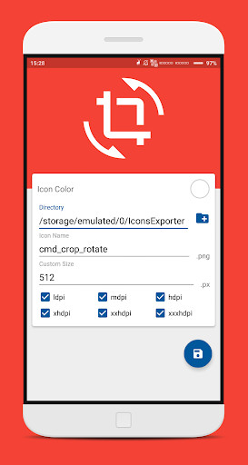 Run android online APK Icons Exporter from MyAndroid or emulate Icons Exporter using MyAndroid
