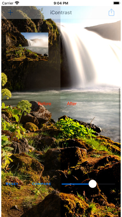 Emulate iPhone app iContrast Pro using MyAndroid
