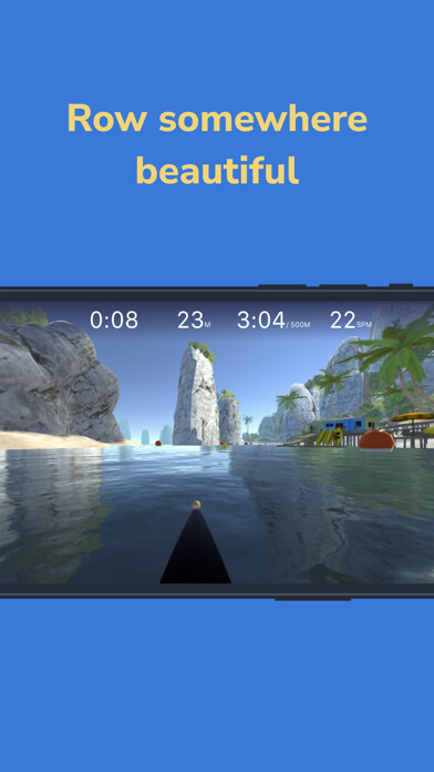 Emulate iPhone app ic.row  indoor rowing using MyAndroid