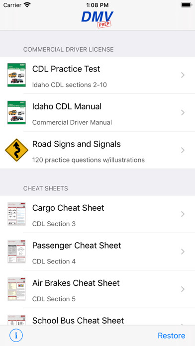Emulate iPhone app Idaho CDL Test Prep using MyAndroid Emulate iPhone app Idaho CDL Test Prep using MyAndroid