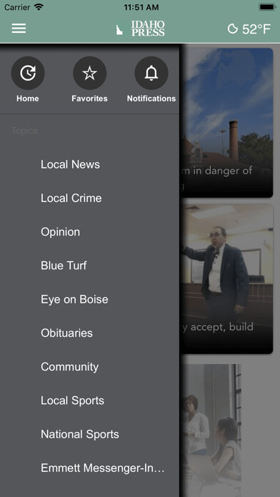 Emulate iPhone app Idaho Press using MyAndroid Emulate iPhone app Idaho Press using MyAndroid
