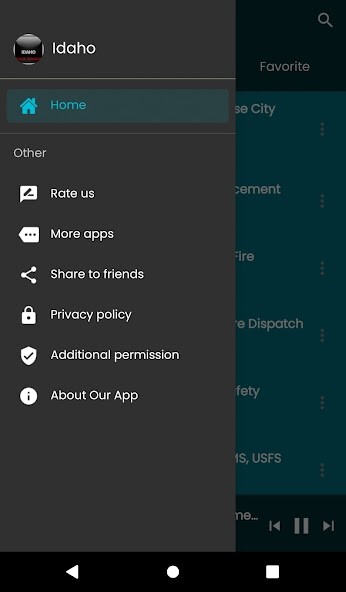 Run android online APK Idaho scanner radios from MyAndroid or emulate Idaho scanner radios using MyAndroid